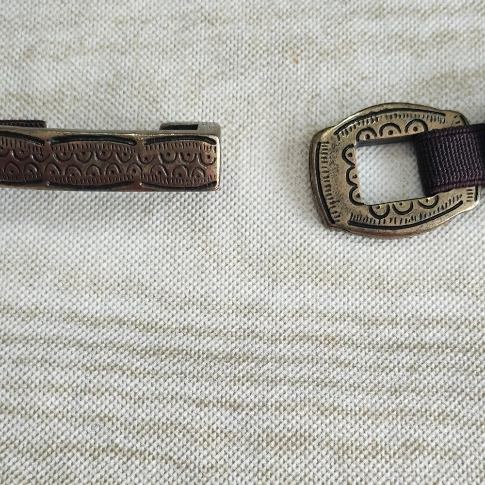 Chain‎ Link Belt Womens 35 Inch Bronze Brown Rhinestone Boho Western Stretchy